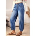 thumbnail image 3 of TinyCribz Casual Blue Tapered Jeans for Women – 4 Button Design for Everyday Comfort 16, 3 of 6