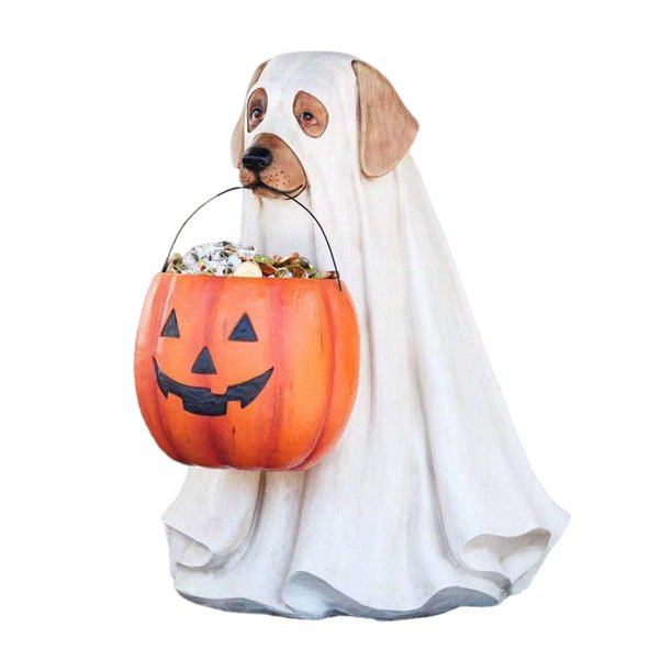 Estatuas Creativas Gato Y Perro Fantasma Halloween 45565+2155+12 (perro)