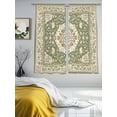 thumbnail image 3 of Southwestern Sage Green Sheer Curtains 63 Inch Length 2 Panels Set, Tribal Antique Boho-Chic Heritage Voile Window Treatment Curtains Sheers Drapes for Bedroom/Living Room/Kitchen 52x"63"x2, 3 of 7