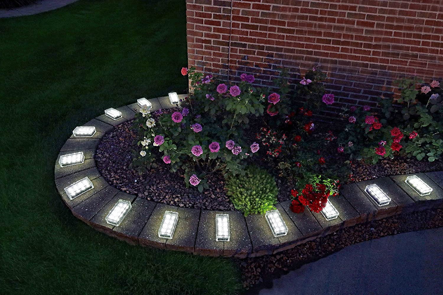 Solar Glass Brick White LED Light - Illuminate Your Outdoor Spaces