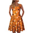 thumbnail image 1 of Vestido sin mangas cómodo suelto con estampado de Halloween con cuello redondo de verano para mujer a la moda Fridja  hjkh334, 1 of 5