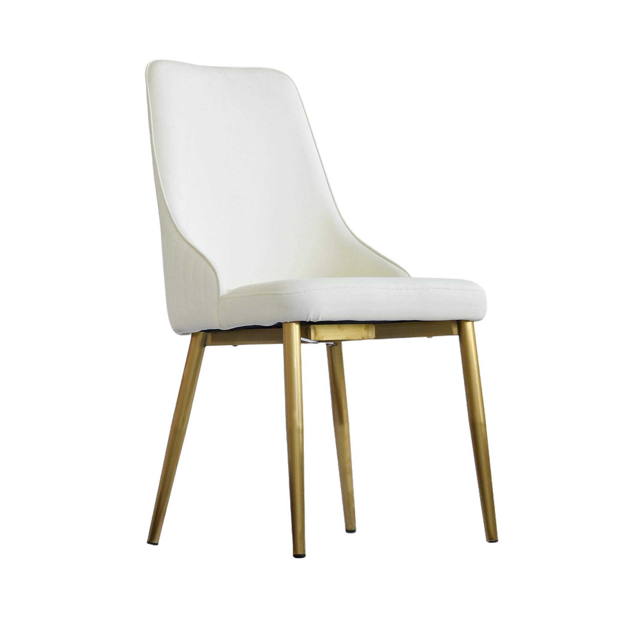 bokifol Modern Dining Chairs Set of 2,36.6" Modern Accent Dining Chair for Dining Room/Reception Room,Upholstered(Beige + Gold)