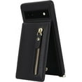 thumbnail image 6 of for Google Pixel 6a Case with Card Holder for Women,Pixel 6a Phone Case Wallet with Strap Credit Card Slots Crossbody with Kickstand Zipper Shockproof Case for Pixel 6a - Black, 6 of 6