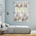 thumbnail image 5 of Vintage Owl Kitchen Curtains Sets for Windows 24 Inch Length, Rustic Sping Floral Botanical Postmark Rod Pocket Window Treatments Tier Curtains and Valances Set for Bedroom/Bathroom, 5 of 8
