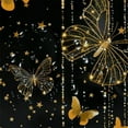 thumbnail image 5 of Fenyluxe Gold Butterfly Shower Curtain, Flying Butterfly Shower Curtains, Black Golden Girl Women Shower Curtain Set,Washable Washable Upgraded Polyester 69x72, 5 of 7
