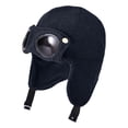 thumbnail image 4 of AWZXDE Windproof Lined Knitted Flight Winter Hood Cap With Goggles For Kids Outdoor Warm Wear, 4 of 4