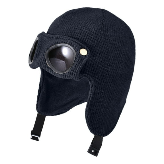 QHFBli 5-12Y Kids Earflap Beanie and Scarf Set for Girls Boys,Winter Warm Knit Ski Hat with Lined