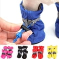thumbnail image 2 of Zapatos impermeables para mascotas, Botas de lluvia antideslizantes para Chihuahua, calzado para gatos pequeños, botines para cachorros, 4 unids/set, 2 of 4