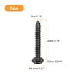 thumbnail image 2 of 4mm x 30mm Phillips Pan Head Self-tapping Screw, 100pcs - 304 Stainless Steel Round Head Wood Screw (Black), 2 of 6