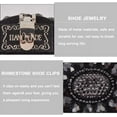 thumbnail image 6 of 1 Box 2Pcs Alloy Rhinestone Shoe Clips Removable Black Bead Shoe Charms Embellishments Crystal Shoes Jewelry Clip Buckles for Women Heels Bridal Wedding Party Bags Hats Accessories, 6 of 6