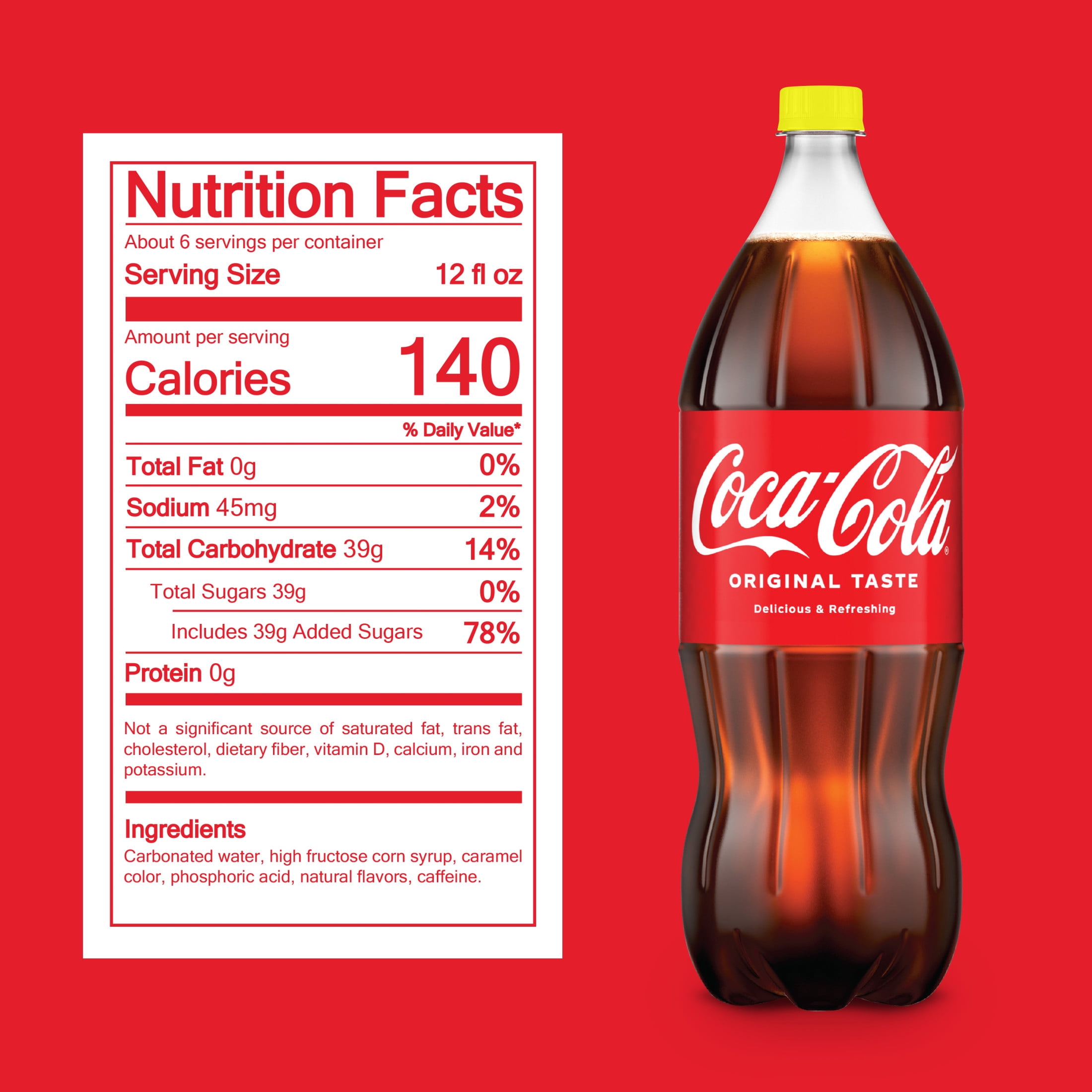 Coca-Cola Soda Soft Drink Kosher, 2 Liters