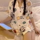thumbnail image 4 of Anime Crayon Shin-Chan pijama dibujos animados Sanrio My Melody Hello Kitty puro algodón pantalones cortos de manga corta moda Casual Loungewear, 4 of 4