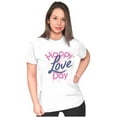 thumbnail image 4 of Happy Valentines Love Day Date Cute Women's Graphic T Shirt Tees Brisco Brands X, 4 of 5