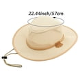 thumbnail image 2 of Wiywef Breathable Mesh Cowboy Hat Wide Brim Jazz Hat for Summer Outdoor Fishing Hiking, 2 of 7