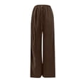 thumbnail image 5 of MAOQHI Women's Pants Summer Casual Trousers with Textured Knot Waist Pockets Wide Leg Pants for Everyday Comfort, 5 of 6