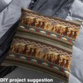 thumbnail image 2 of Homewish 3D Racing Horse Fabric by the Yard 2 Yards for Adult, Tribal Western Bohemian Aztec Sewing Fabric, Mandala Hippie Style Fabric for Sewing, Microfiber Bedroom Decor, 2 of 6