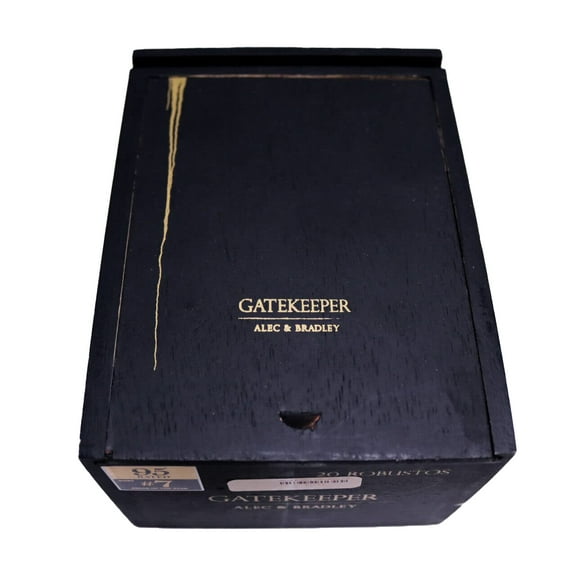 Gatekeeper Robustos Empty Wood Cigar Box 6" x 4.5" x 3.5"