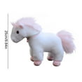 thumbnail image 5 of Soft Plush Pony, 9.84inch Stuffed Horse Toy with Bell Collar & Fluffy Mane, Standing Plushie Animal Doll for Boys & Girls Birthdays and Nursery Decor, 5 of 8