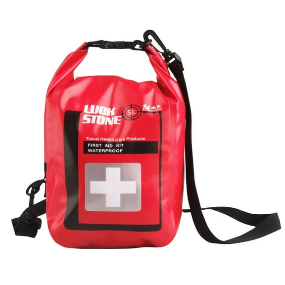 Yucurem Waterproof First Aid Kit Bag Empty with Strap Emergency First Aid Storage Box Essential for Adventure (A)