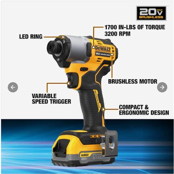 DEWALT 20V BRUSHLESS Impact Driver KIT