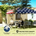 thumbnail image 7 of 10' x 10' Pop Up Canopy Tent w/ Sidewall, Height Adjustable Instant Sun Shelter w/ Storage Pockets, American Flag Print, 7 of 7