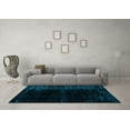 thumbnail image 3 of Ahgly Company Indoor Rectangle Abstract Light Blue Modern Area Rugs, 7' x 9', 3 of 4