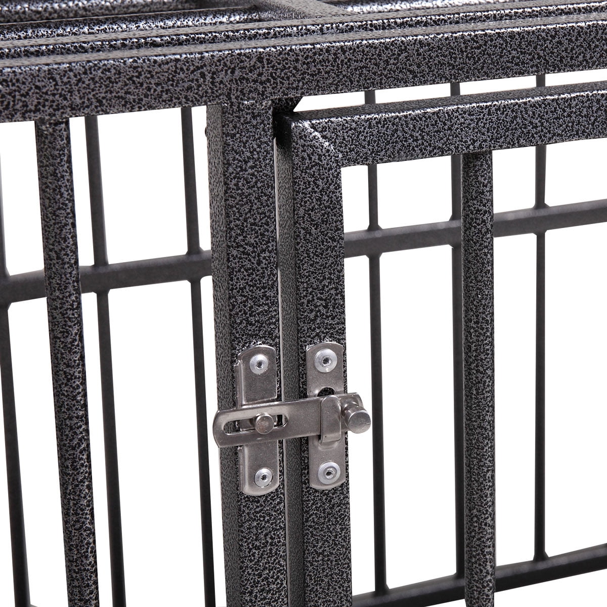 Veryke 37" Dog Crate, Heavy Duty Large Pet Dog Kennel for Small / Large Dogs, Metal Pet Playpen Dog Cage w/ Tray Wheels, Black, Flat Roof Veryke 37" Dog Crate, Heavy Duty Large Pet Dog Kennel for Small / Large Dogs, Metal Pet Playpen Dog Cage w/ Tray Wheels, Black, Flat Roof