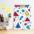 thumbnail image 2 of FORMRS Acrylic Clipboard with Low Profile Clip Standard A4 Letter Size, 12.5" x 9", Red Retro Pattern, 2 of 8