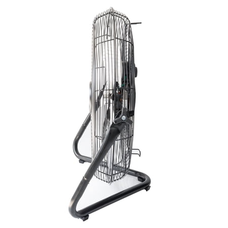 MAINSTAYS 20″ 3-SPEED HIGH VELOCITY TILTABLE BLACK STEEL FLOOR FAN