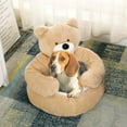 thumbnail image 3 of HHBEAUTY Pet Bed - Bear Hug Dog Bed,Super Soft Pet Bed Cute Cuddler Bear Cat Sleeping Mat,Comfortable Plush Dog Crate Bed Washable Pet Cushion with Non Slip Bottom for Outdoor Indoor Pet Dogs Cats, 3 of 9