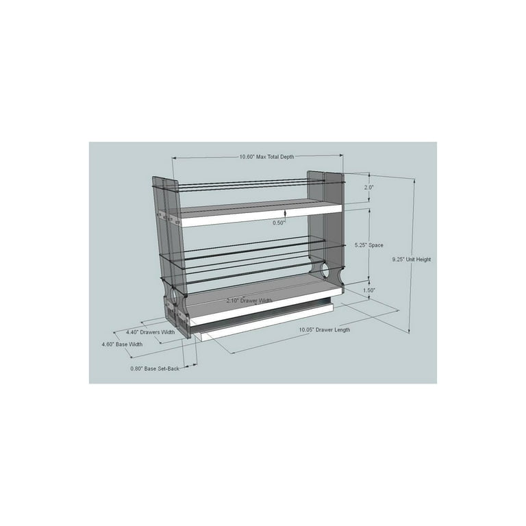 222x1.5x11 Spice Rack Cabinet Organizer