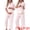 Pink, variant on Women's Maternity Nursing Pajama Sets Breastfeeding Button Down M Light Pink