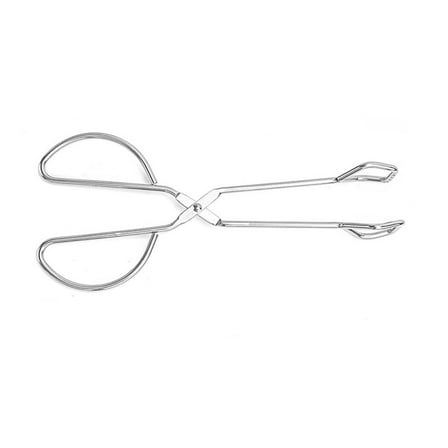 Stainless Steel Kitchen Tongs, 9.6 Inch Heavy Duty Kitchen Tongs with Plastic Silicone for Cooking, Scissor Grilling, Barbecue, Serving Bbq Scissors Baking Bread Clamp Tongs, Buffet Plier