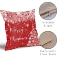 thumbnail image 4 of Christmas Throw Pillow Covers 18x18 Inch Set of 2 Red Winter Snowflakes Pillow Covers Merry Christmas Farmhouse Pillowscase Polyester Linen Square Cushion Covers for Sofa Couch Bedroom Home Decoration, 4 of 6