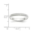 thumbnail image 3 of 10k White Gold 3mm Lightweight Milgrain Half Round Wedding Band Size 12.5 1WML030, 3 of 4