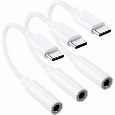 USB C to 3.5mm Headphone Jack Adapter 2-Pack, USB Type C to Aux Audio Dongle Cable Cord Compatible with iPhone 16 Pro Max/15 Pro/15, Samsung Galaxy S24/S23/S22/S21 Ultra, iPad Pro, Pixel 8, MacBook