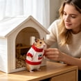 thumbnail image 5 of Hamster Clothes Small Dog Sweater 3.5 Inch Extra Small Dog Clothes Dog Christmas Outfit Knit Warm Pet for Holiday Small Puppy Clothes, 1 Pack, 5 of 5