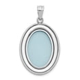 thumbnail image 2 of Sterling Silver Rhodium-plated Polished Life is Inspiration Oval Open Locket Pendant, 2 of 5