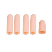 Akerlok 5pcs Gel Finger Cap Protect Cracked Cover Cots Hand Skin Care (Opened Pink)
