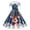 Blue, variant on Arlun Women's Christmas Midi Dress 1950s Retro Short Sleeve X-Mas Holiday Party Dressy Cute Reindeer Graphic Printed Trendy Swing A-Line Flare Dresses 2025 Red XL