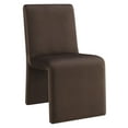 thumbnail image 2 of Emory Upholstered Performance Velvet Dining Side Chair in Chocolate, 2 of 9