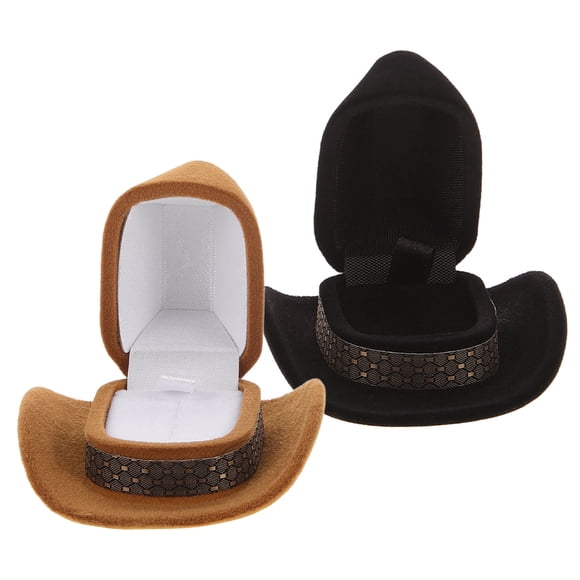 FUTUREORYY 2pcs Cowboy Hat Box Display Holder Plastic Assorted Color