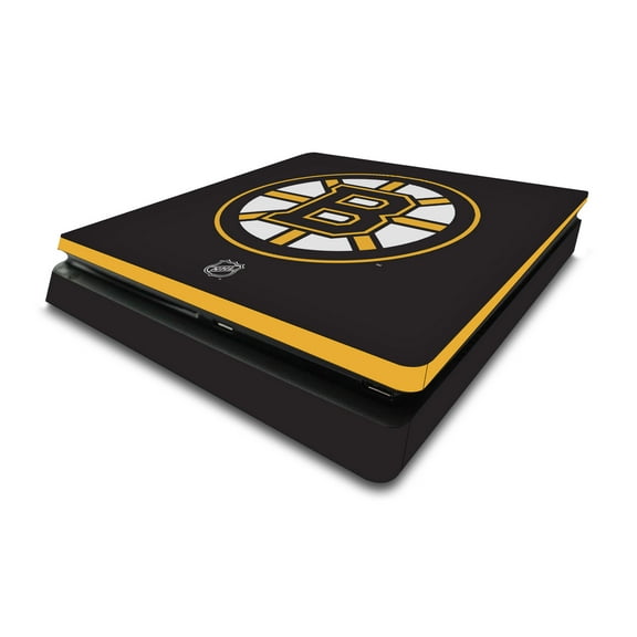 Head Case Designs Officially Licensed NHL Boston Bruins Plain Vinyl Sticker Skin Decal Cover Compatible with Sony PS4 Slim Console