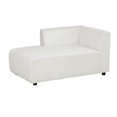thumbnail image 4 of White Microfiber 4 Piece Sectional Sofa Set Living Room Leisure Sofa, 4 of 5