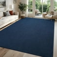 thumbnail image 7 of Rugs for Bedroom Living Room, 4x6 ft Navy Blue Area Rug, Washable Memory Foam Indoor Carpet, Modern Aesthetic Minimalist Non-Slip Carpets for Boys Girls Adults Home Decor, 7 of 7