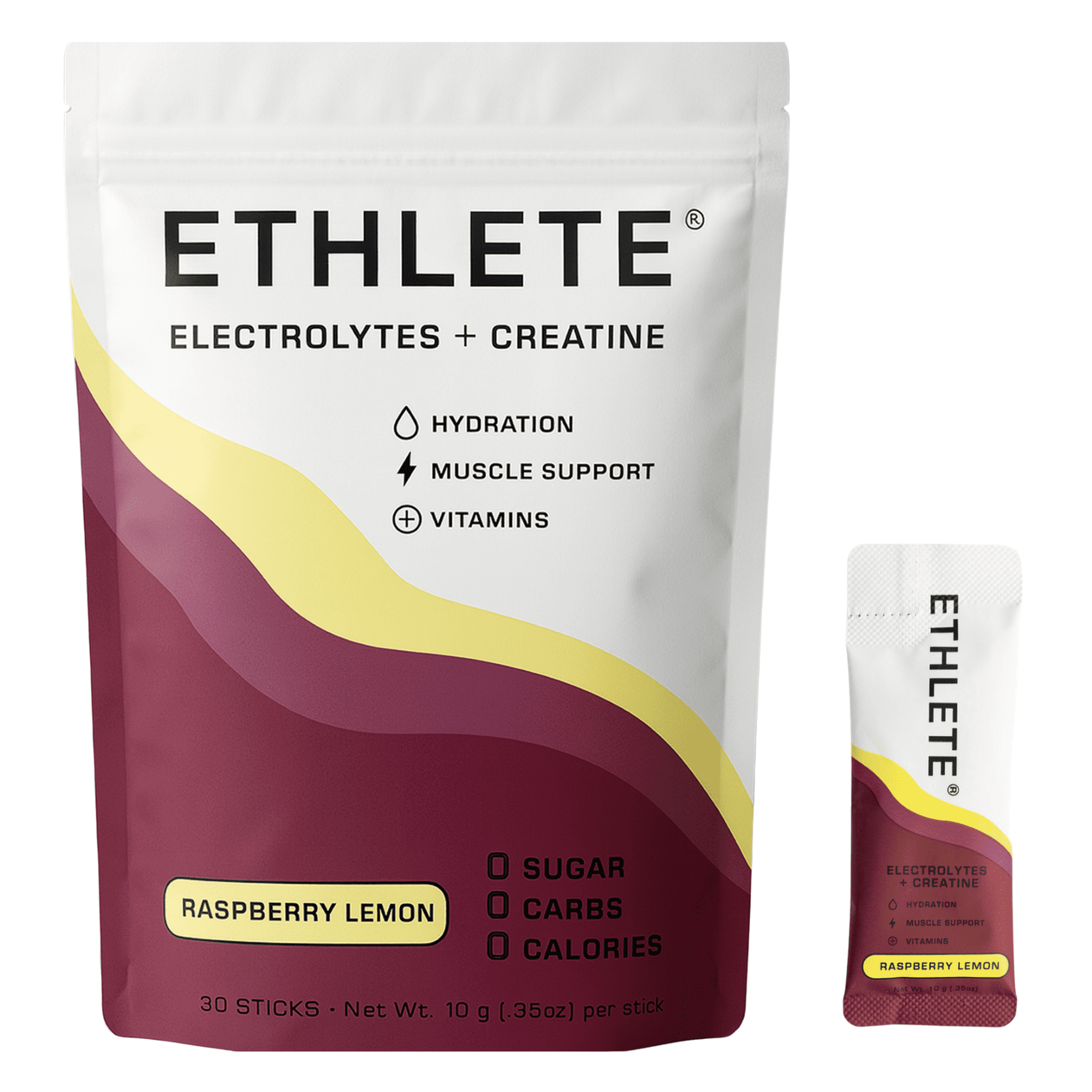 Electrolytes + Vitamins + Creatine, Powder, (3-Flavors), 5g Creatine Monohydrate, with Electrolytes, Vitamins B6, B12 & C (Raspberry Lemon)