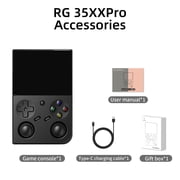 RG 35XXPro Handheld Game Consoles Linux 64-bit System Portable Pocket Arcade Support 30+ Simulators WiFi Bluetooth HD Output Black