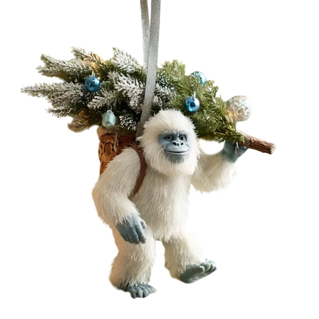 Seyotauo Gorilla Christmas Ornament – Myth Meets Holiday Magic, Funny Sasquatch Holiday Decor for Christmas Tree, Unique 2026 Wildlife Wonders Collection Ornament Lovers and Collectors