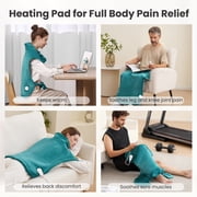 MaxKare Ultra Soft Heating Pad with 4 Heat Settings & Auto Shut-off for Full Body Stress Relief, 24x33 - Green