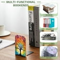 thumbnail image 6 of Bookends 1 Pair Non-Skid Bookend Wood Bookends for Shelves Book Stand for CDs - Vibrant Tree of Life With Branches Reaching Out To The Sky, 6 of 7